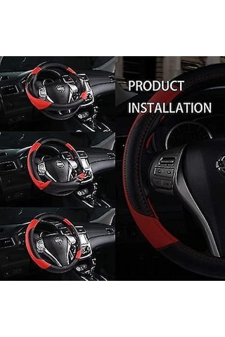 Novahub Dayanıklı Deri Direksiyon Kılıfı - Kaymaz, Konforlu, Şık 36-40cm Uygun Diğer