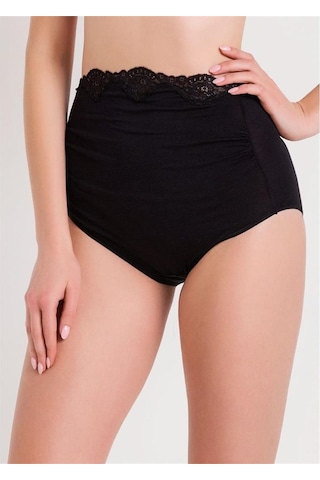 Magic Form 851 Beli Dantelli Yüksek Bel Hamile Külotu - Siyah Siyah