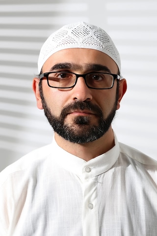 Makine Örgüsü Dantel Detaylı Namaz Takkesi Beyaz Beyaz