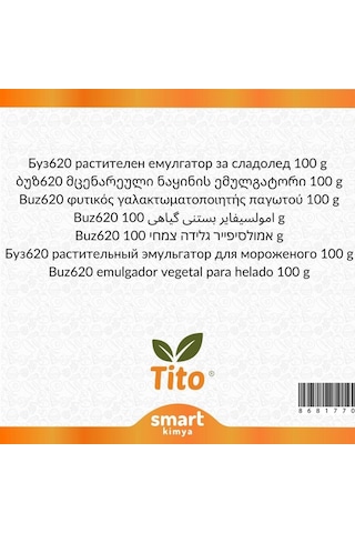 Buz620 Bitkisel Dondurma Emülgatörü 100 G