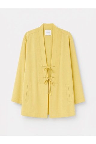 Lcw Studıo Sarı Oversize Kadın Kimono Xl-2xl