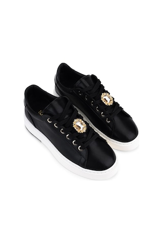 Tamer Tanca Kadın Suni Deri Siyah Sneakers & Spor Ayakkabı 1009 3333 Bn Ayk Y26 Sıyah Cılt