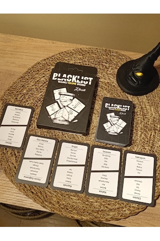 Blacklist Yasaklı Kelime Oyunu Klasik Versiyon Kese Hediyeli 50 Kart Eğlenceli Grup & Parti Oyunu