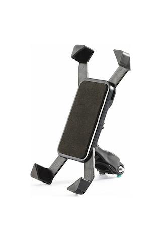 Yuntech01 Bisiklet Telefon Tutucu 4 Pençe 360 Derece Döner Abs Dayanıklı Motosiklet Elektrikli Araçlar İçin Evrensel Telefon Sabitleyici Siyah