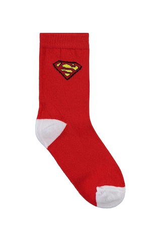 Superman Süperman 3'lü 2-12 Yaş Erkek Soket Çorap - Standart