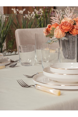 Cotton Box Plain Masa Örtüsü Krem 155x220