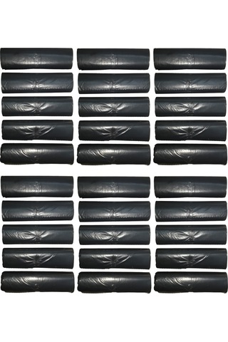 Büyük Boy Çöp Poşeti 65x80 Cm 50 Lt 10'lu Rulo 30 Paket Siyah Büyük Boy Çöp Poşeti 65x80 Cm 50 Lt 10'lu Rulo 30 Paket Siyah