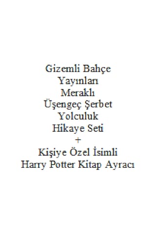 2. 3. Sınıf Hikaye Kitabı Seti Gizemli Bahçe Yayınları Meraklı Üşengeç Şerbet Yeni + Kişiye Özel İsimli Harry Potter Kitap Ayracı