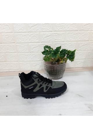 Sky Blue Haki 0050 Fermuarlı Bağacaklı Kaymaz Erkek Bot 001