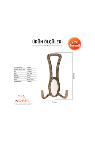 Seçi L Portmanto Askısı, Metal Vestiyer Askısı, Anti K Sari , Duvar Ve Dolap Askılığı 5'li Set Vidalı