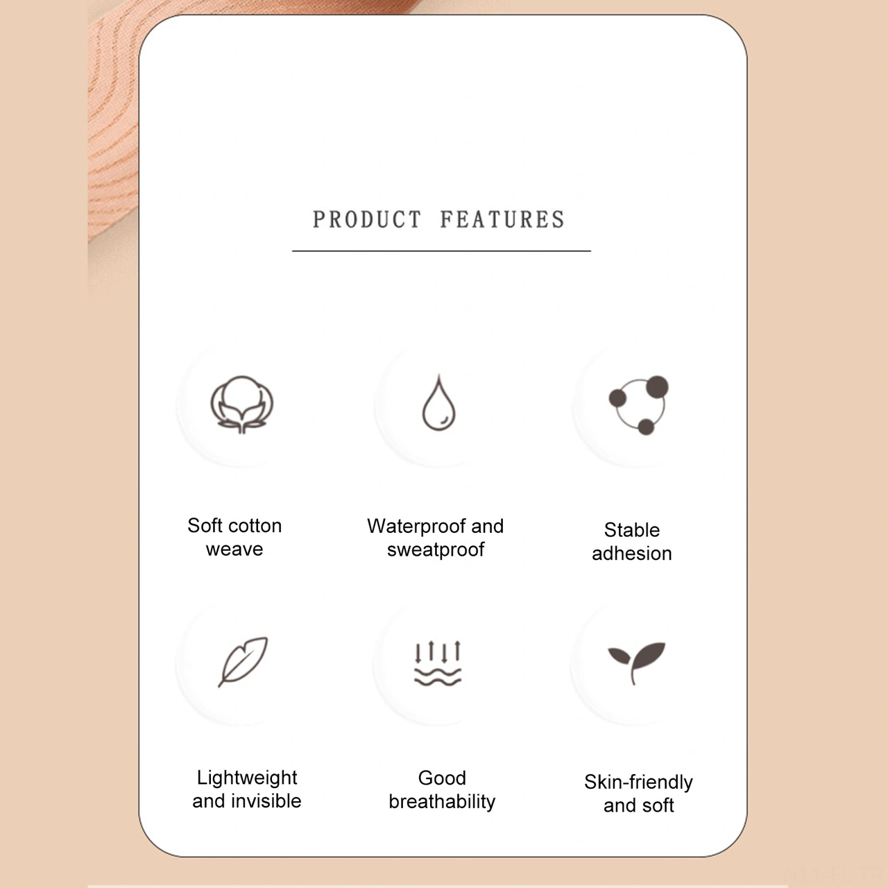 Lemestar Koyu Bej Gerdirici Kas Bandı, 5cm X 5m, Gizli Soluk, Kendinden Yapışkan, Göğüs Ve Kasları Geri Çekici, Spor Ve Gündelik Kullanım Bej