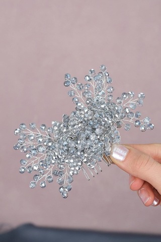 FdayAksesuar Gelinlere Özel Rigel Boncuklu Taraklı Toka Gelin Aksesuarı FRDY31562