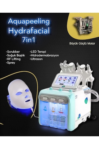 Hydrafacial Cilt Bakım Cihazı 7 İn 1 Çelik Motor Hydrafacial Cilt Bakım Cihazı 7 İn 1 Çelik Motor