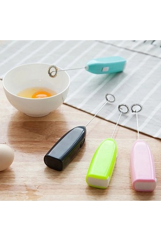 Ulzyvf Yumurta Taşınabilir Süt Süt Siyah Siyah Pişirme Mutfak Mini Köpürtücü Kahve Gadget Ev Elektrikli El Çırpıcı Çay Blender Th Siyah