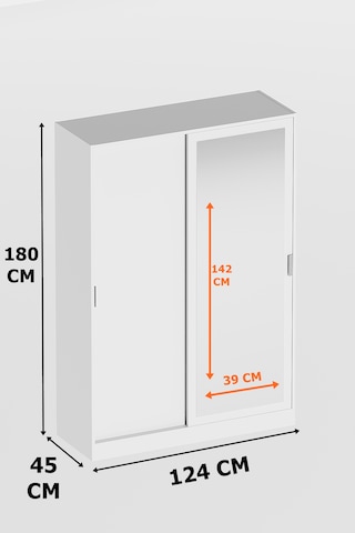 Ae-3071 Patentli İdeal Aynalı Atlantik Çam Vestiyer Portmanto