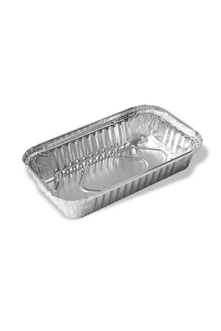 Şeylişeyler - Alüminyum Dikdörtgen Sütlaç Ve Yemek Kabı 1000 Gr + Kapaklı Set - 100 Adet