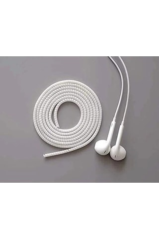 Kablo Koruyucu Spiral Sarma Kılıf, Şarj Aletleri İçin Koruma Sağlar, Beyaz