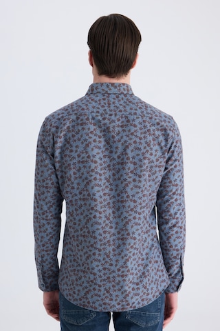 Twn Slim Fit İndigo Baskılı Pamuklu Gömlek 1ec02hd32259m Çok Renkli