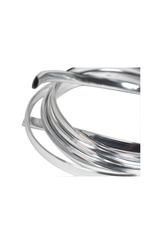 U Tip Geçmeli Krom Nikelaj Şerit Krom Silver Geniş 3 Metre