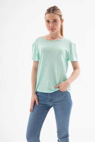 Çift Taraflı Dantelli Bluz Mint Mint