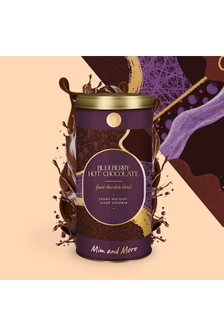 Mim and More Yaban Mersinli Sıcak Çikolata Blueberry Hot Chocolate Tin 200 G