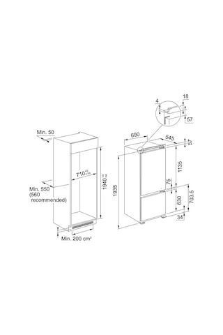 Franke FCB 400 V NE E 401 LT Kombi Ankastre Buzdolabı