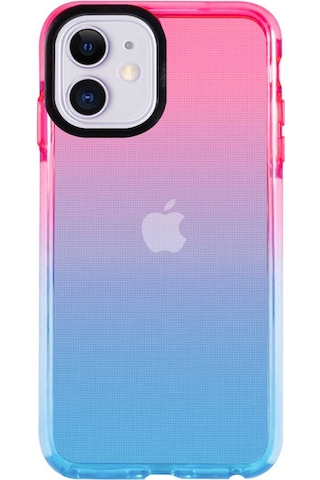 Apple Uyumlu iPhone 11 Kılıf Zore Renkli Punto Kapak Pembe - Mavi