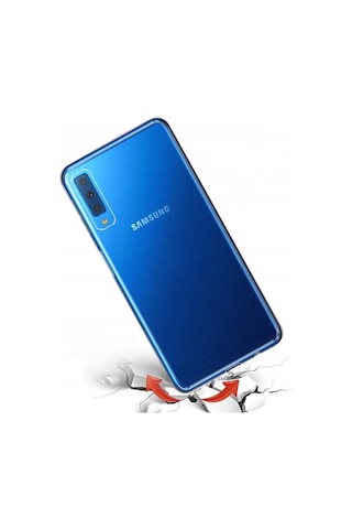 Samsung Galaxy Uyumlu A7 2018 Kılıf Lüx Şeffaf Silikon Kılıf