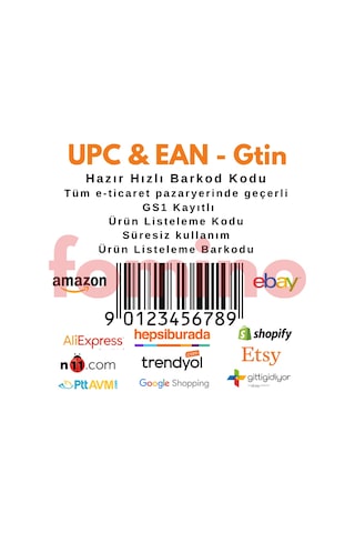 50 Adet-Ean-Upc-Gtin Barkodu Numarası Gs1 Barkod Amazon