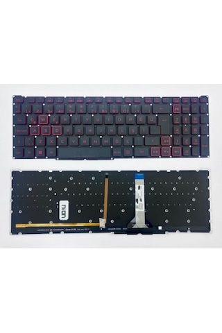 Nion Acer Nitro 5 An515-58 Uyumlu Notebook Klavye Siyah Aydınlatmalı Tip 1 Tr