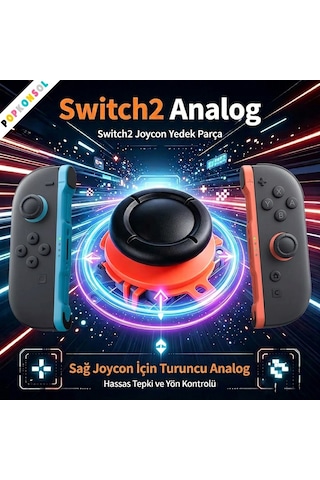 Nintendo Switch 2 Joy-con Sağ Analog 3d Joystick Ns2 Tamir Yedek Parça Turuncu