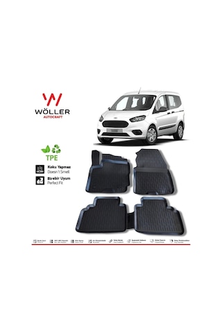 Ford Courier Paspas 2014 2023 Arası 3d Havuzlu Paspas