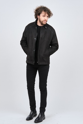 By Serco Erkek Deri Biyeli Klasik Kaban 0620680 Siyah-Siyah