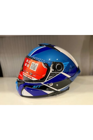 Mt Helmets Thunder 4 Sv Freeway A5 Motosiklet Kaskı Parlak Mavi
