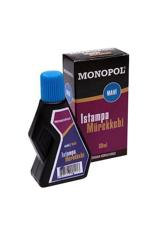 Mavi Istampa Mürekkebi 30 cc Monopol Mavi Istanpa Mürekkebi 30 ml