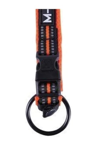M-Pets Hiking Soft Orange M Kilit Mekanizmalı Reflektörlü Boyun Tasması Boyun 40-50 CM Çok Renkli