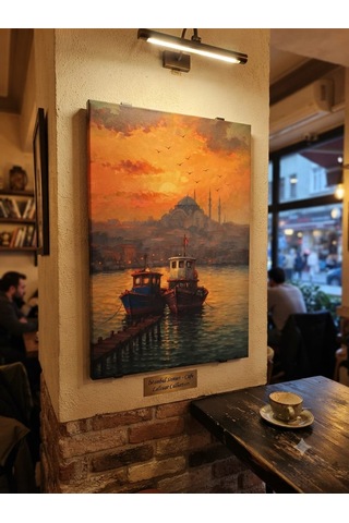 Tablo 60x90 Cm Büyük Boy Kafe Ve Salon Hediyelik Duvar Aksesuarı Siyah