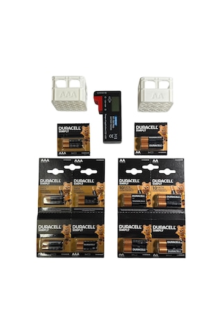 10 Adet Duracell Aa+ 10 Adet Duracell Aaa +dijital Pil Test Cihazı + Pil Saklama Kutusu