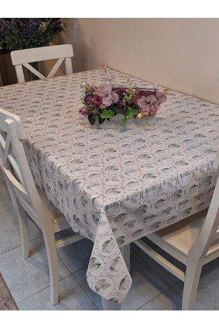 İthal Silinebilir Masa Örtüsü Kaymaz Tabanlı Pvc Muşamba Yeşil