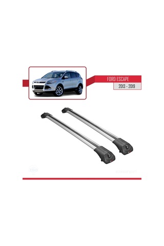 Ford Escape 2013-2019 Arası İle Uyumlu Ace-1 Ara Atkı Tavan Barı Gri