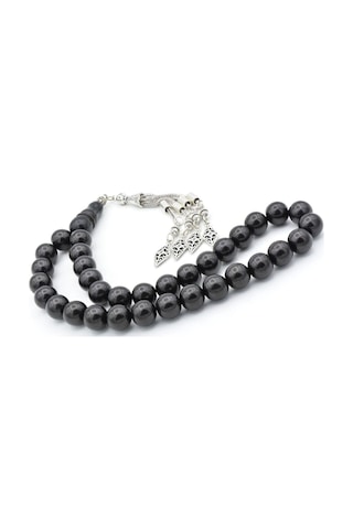 Murty99 Küre Kesim İri Boy Oltu Taşı Tesbih 12 Mm