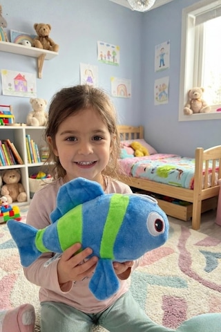 Yeşil-mavi Sevimli Balık Peluş Oyuncak 20 Cm - Yumuşak Dokulu Uyku Arkadaşı Çocuk Bebek Hediye