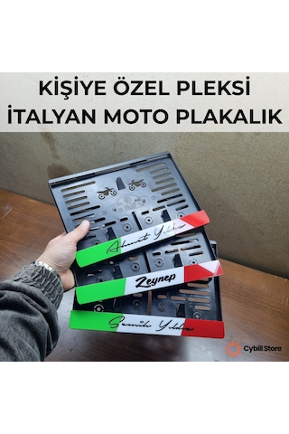 Kişiye Özel İtalya Tasarım Pleksi Motosiklet Plaka Altlığı