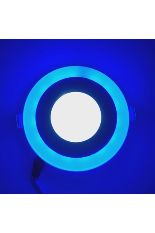 Beyaz Mavi Sıva Altı Spot Panel Led Armatür 3+3 Watt Diğer
