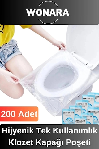 Deluxe Seyahat Ve Toplu Kullanım Alanları İçin Hijyenik Tek Kullanımlık Klozet Kılıf Poşeti 200 Adet Diğer