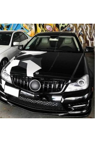 Mercedes W204 İçin Uyumlu C Serisi GTR Panjur Gri 2007 2014