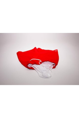 Erkek Deniz Şortu Kısa Boardshort Fileli Kırmızı Meridyendukkan Trıbord