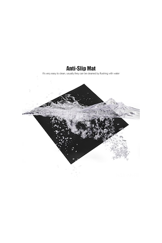 Kangvka Ev Fırını Koruyucu Mat: Silikon Isı Yalıtımlı, 250 C Dayanıklı, 25x25cm Siyah, Kaymazlı, Temizliği Kolay