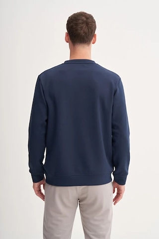Cazador Dynamic Regular Fit Pamuk Karışımlı Baskılı Scuba Sweatshirt-53290 Lacivert