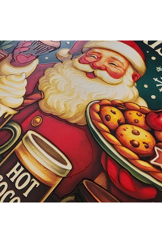 Noel Baba Kapı Ve Duvar Süsü Sıcak Çikolata 30x30
